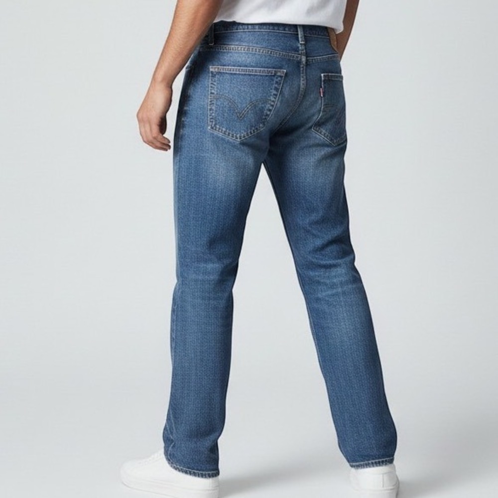 Levis 514 Slim Straight Jeans Mens 36x34 Blue Denim Faded Casual Pants